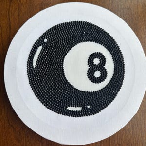 Bedazzled 8-ball Canvas Decor
