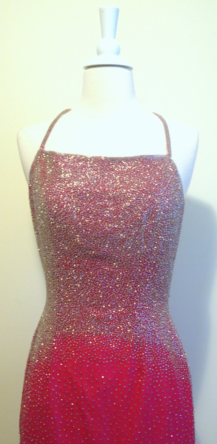 pink dress with black lace