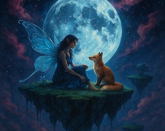 Lunar Dreams Fantasy Digital Art Illustration Series Prints