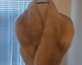 1930s 1940s Real Light Creme Fur Bolero /Shawl Wedding Costume