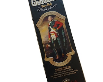Vintage Collectible Glenfiddich Clan Sinclair Empty Whiskey Tin Box