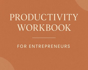 Downloadable and Printable Productivity Workbook For Business Owners and Students 65 Pages