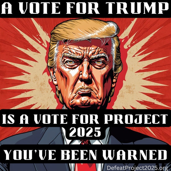 Trump Project 2025 Stickers Etsy