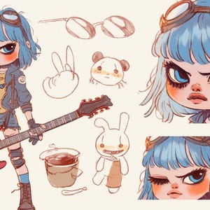 OC Adoptable 148: Punk Themed  (4 images)