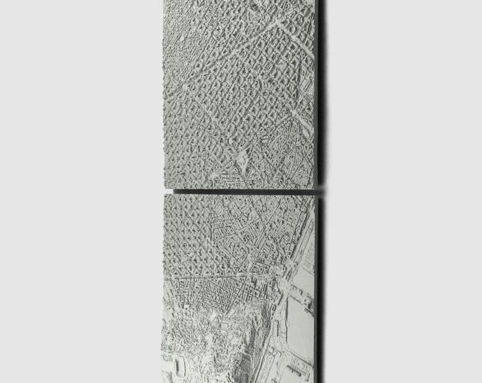 Barcelona | Concrete City Map Wall Panel