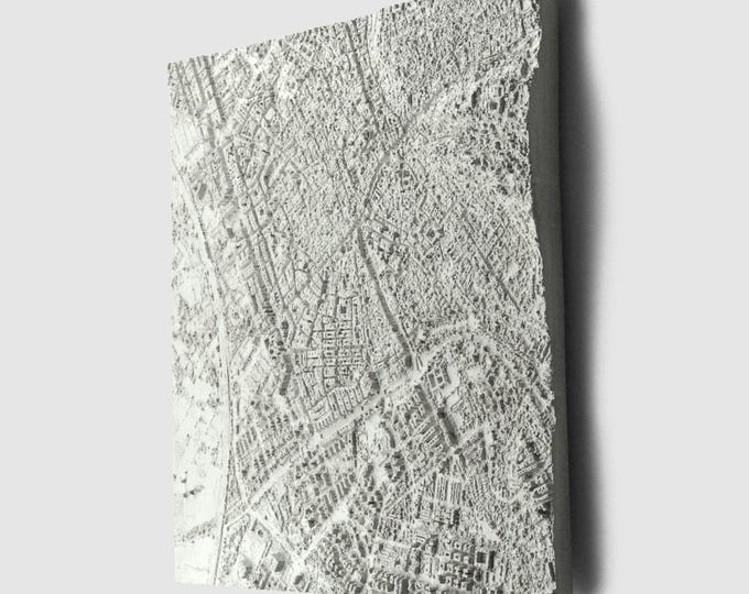 Granada | Concrete City Map Wall Panel