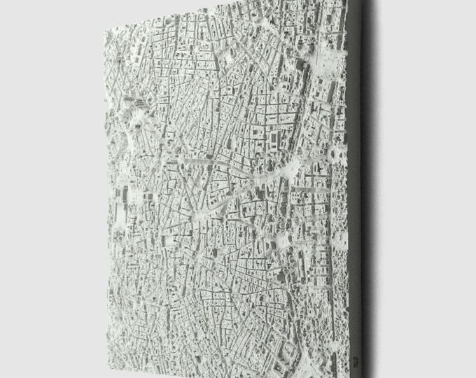 Madrid | Concrete City Map Wall Panel