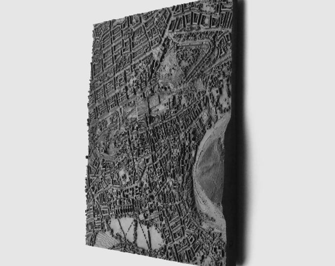 Edinburg | Concrete City Map Wall Panel