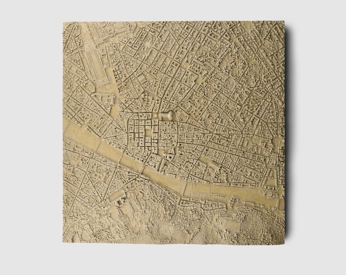 Florence | Concrete City Map Wall Panel