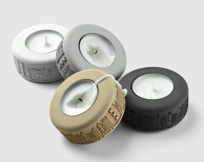 Tea Light Holders | SET of Four | Handmade Concrete
