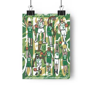 Boston Celtics home Art Print 23/24 NBA Champions Giclée Art Print