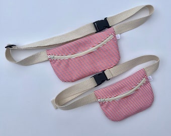 Mommy n Me Treasure Pouch in Poppy Stripe