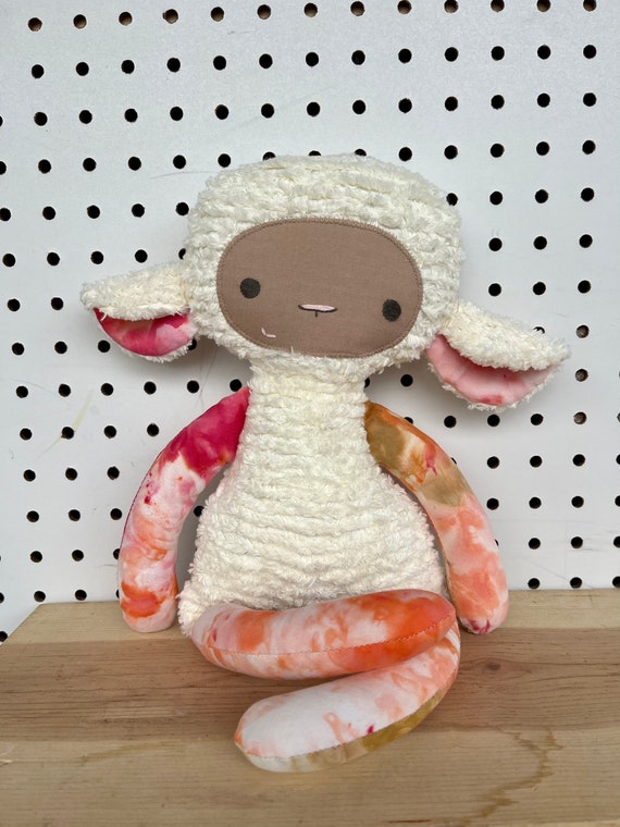 Hand Dyed Chenille Lovey Lamb