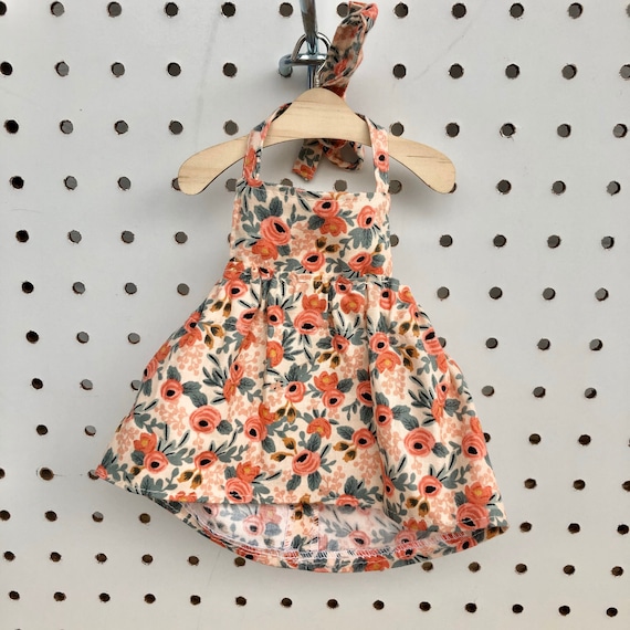 Rosa Flora Peach Dress