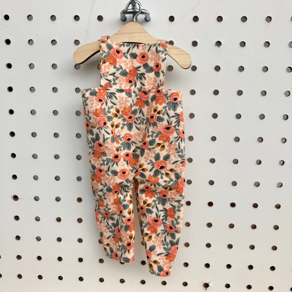 Rosa Flora Peach Overalls