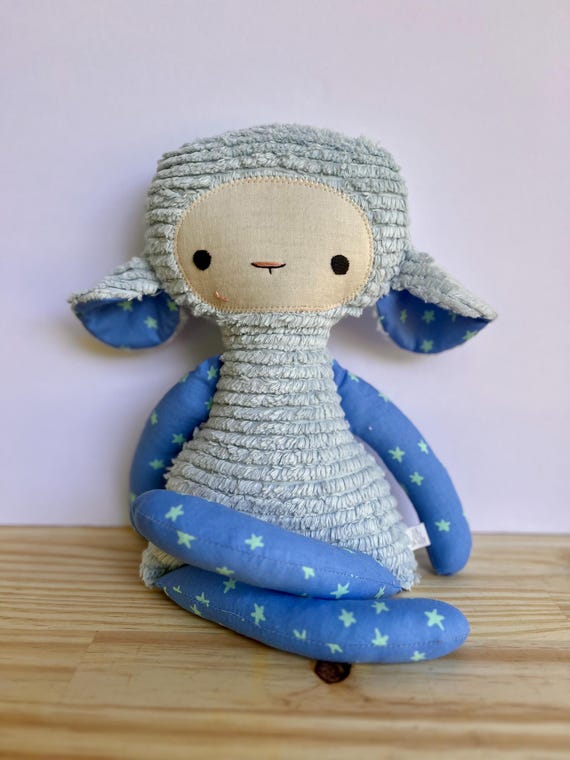 Blue Stars Lovey Lamb Etsy