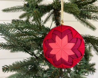 Fabric Star Ornament in Red