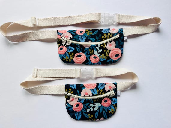 Mommy n Me Treasure Pouch in Black Rosa