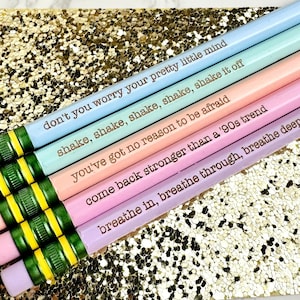 Taylors Engraved Pencils, Custom Pencils, Eras Merch, Pastel Pencils, Custom Engraved Pencils