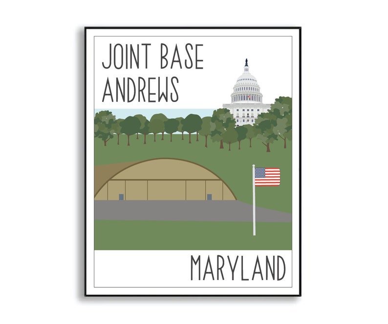 Joint Base Andrews Print Andrews Air Force Base Poster Etsy
