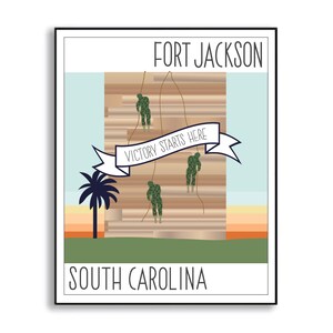 Fort Jackson South Carolina Military Base Illustration