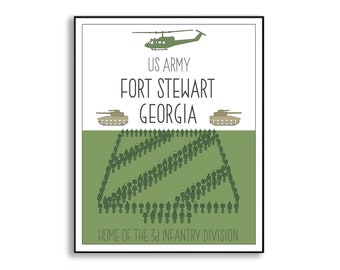 Fort Stewart & Hunter Army Airfield Military Base Illustration