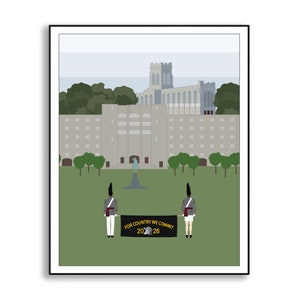 Illustration de l'année de remise des diplômes de l'USMA West Point à New York, promotion de West Point de 2023, promotion de l'USMA de 2026, affiche de devise de la classe de l'USMA