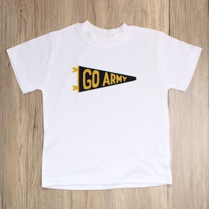 Go Army Pennant Tshirt, Vintage Inspired Army Pennant Shirt, West Point Go Army Pennant White Tee, USMA West Point Shirt, Army Flag Shirt