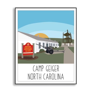 Camp Geiger Poster, Marine Corps Base North Carolina Poster, Marines Base Base Print, Marine Corps Base Geiger Gift, Camp Geiger Souvenir