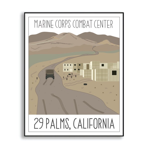 Marine Corps Combat Center 29 Palms California Duty Station Illustration