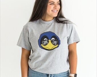 Spiel Zeit Falken-T-Stück, Falken-Fußball-T-Shirt mit Rundhalsausschnitt, Air Force Spiritwear