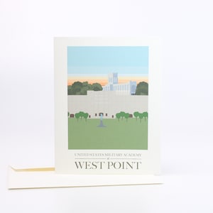 USMA West Point Grußkarte, Usma Cadet Geschenk, Usma Cadet Briefpapier, West Point Parent Gift USMA West Point Blanko Karte mit Umschlag
