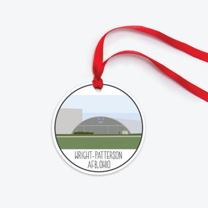 Wright Patterson Air Force Base Ornament, Wright Patt Ohio Christmas Ornament, Collectible Duty Station Ornament, PCS Gift, Squadron Gift