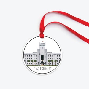 Charleston SC Military School Ornament, Charleston South Carolina Collectible College Ornament, Military Academy Ornament
