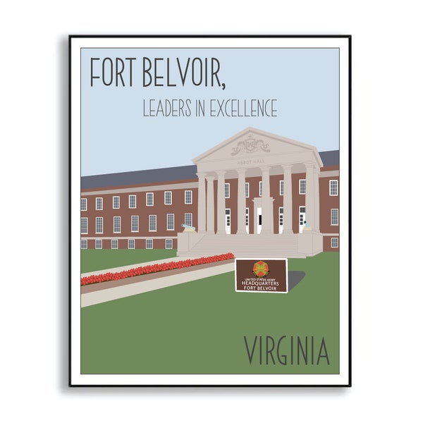 Fort Belvoir Virginia Military Base Illustration