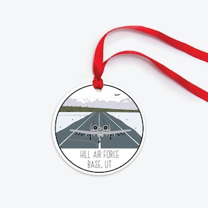 Hill AFB Ornament, Hill Air Force Base Utah Ornament, Air Force Veteran Gift,  Collectible Duty Station Ornament, Air Force Base Ornament