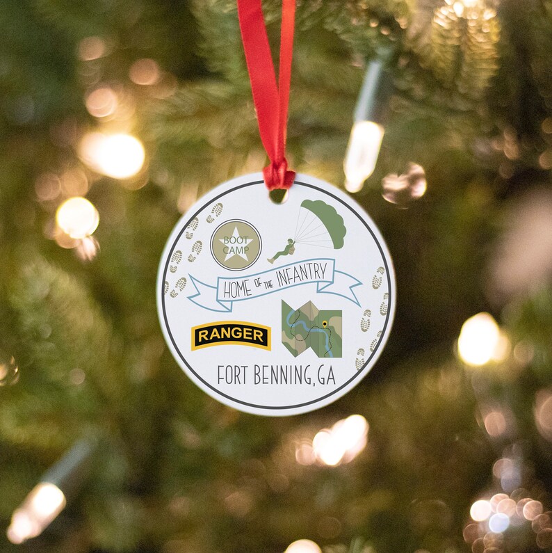 Fort Benning Ornament Military Base Ornament PCS Gift Army Etsy