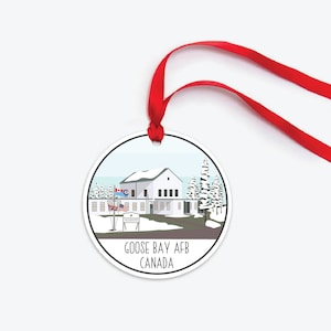 Goose Bay AFB Ornament, RCAF Goose Bay Ornament, Duty Station Ornament, Goose Bay Labrador Canada Ornament, Air Force Base Military Ornament