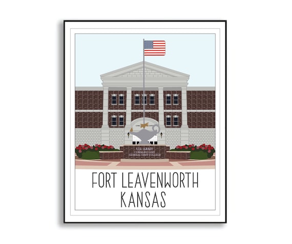 Fort Leavenworth Kansas Military Base Illustration | Etsy