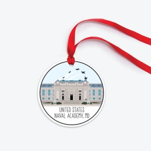 US Naval Academy Ornament, Navy Base Christmas Ornament, Maryland Collectible Duty Station Ornament, PCS Gift, Squadron Gift