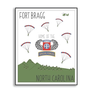 Fort Bragg North Carolina Military Base Illustration