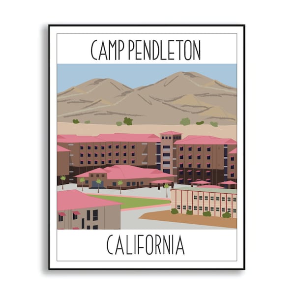 Marine Corps Base Camp Pendleton Duty Station Illustration