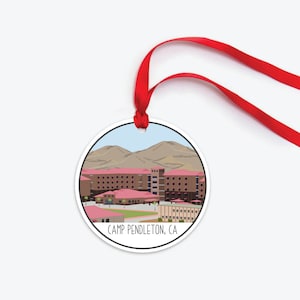 Camp Pendleton Ornament, California Marine Corps Base Ornament, Marine Corps Spouse Gift, Marine Corps Military Base Ornament