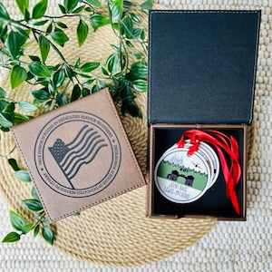 Keepsake Military Ornament Box, Military Retirement Gift, Military Base Ornament Box, Keepsake Gift Box, Patriotic Keepsake Box