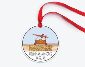 Holloman AFB Ornament, Holloman Air Force Base New Mexico Ornament, Air Force Veteran Gift,  Collectible Duty Station Ornament