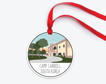 Camp Carroll Ornament, South Korea Army Base Ornament, Army Veteran Gift, Army Retirement Gift, Camp Carroll South Korea Ornament