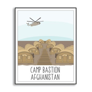 Camp Bastion Poster, Camp Bastion Afghanistan Deployment Poster, Militärbasis Poster, Camp Bastion Duty Station Schild, Veteranen Geschenk