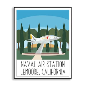 NAS Lemoore Print, Naval Air Station Lemoore Poster, Lemoore California Poster, Naval Base Art, Military Base Poster