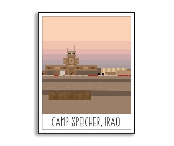 Camp Speicher Poster, Duty Station Sign, Iraq Deployment Poster, Camp  Speicher Deployment Art Print, Collectible Duty Station Illustration - Etsy  UK