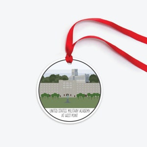 USMA West Point Ornament, West Point NY Ornament, Collectible Military Base Christmas Ornament, Army Officer Gift